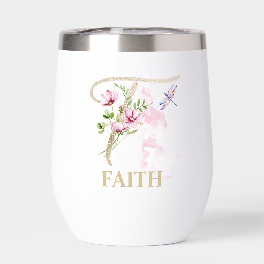 Gold Script Letter F Monogram Personalisiert Name (Rückseite)