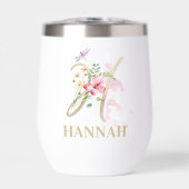 Gold Script Letter H Monogram Personalisiert Name (Vorderseite)