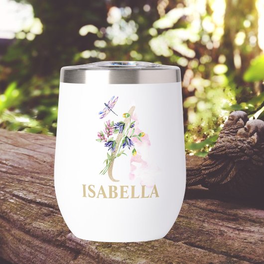 Gold Script Letter I Monogram Personalisiert Name