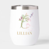 Gold Script Letter L Monogram Personalisiert Name (Rückseite)