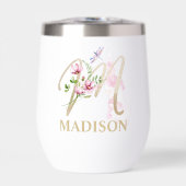 Gold Script Letter M Monogram Personalisiert Name (Vorderseite)