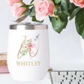 Gold Script Letter W Monogram Personalisiert Name