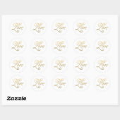 Gold Script Liebe Elegante Wedding Stickers (Blatt)