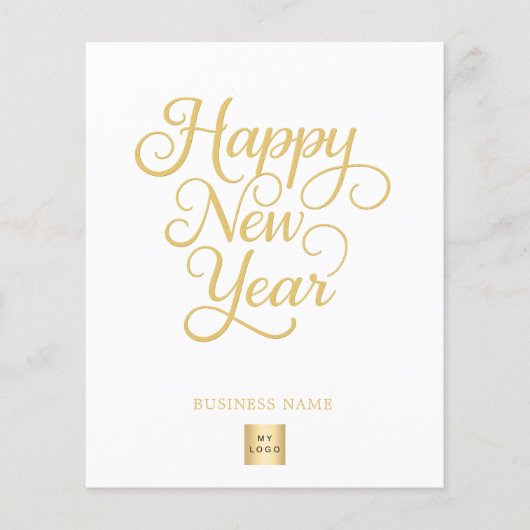 Gold-Script-Logo Flyer (Vorne)