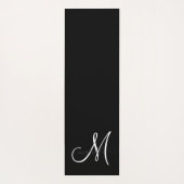 Gold Script Monogram Black Yogamatte (Rückseite)