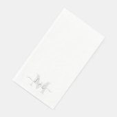 Gold Script Monogram Elegant Wedding Serviette (Ecke)