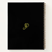 Gold-Script-Monogramm-Erstgeschäft Beruflich Notizblock (Rückseite)