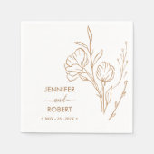 Gold Script Napkins | Elegante Dekoration der Hoch Serviette (Vorderseite)