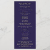 Gold Script Navy Blue Wedding Program Programm (Rückseite)