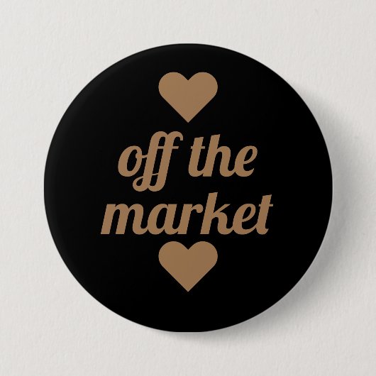 Gold Script Off the Market Button (Vorderseite)