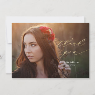 Gold Script Overlay Foto Abschluss Vielen Dank Dankeskarte