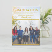 Gold Script Overlay | Group Foto Abschluss Ankündigung (Stehend Vorderseite)