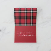 Gold Script rot kariert Backups 1 Foto Weihnachten (Innenseite)