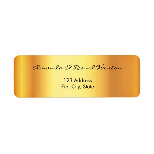 Gold-Script-Rücksendeadresse (Vorne)