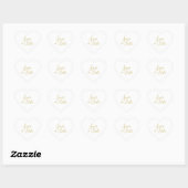 Gold Script Save the Date Heart Sticker - Elegant (Blatt)