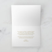 Gold Script Three Foto Collage Wedding Dankeskarte (Innenseite)