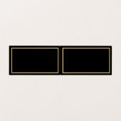 Gold Script Typografie Black Tischnummer Card (Innenseite Aufgefaltet)
