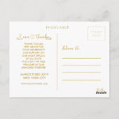 Gold Script Typografie Vielen Dank Foto Postcard Postkarte (Rückseite)