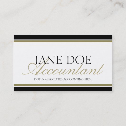 Gold Script Visitenkarte (Vorderseite)
