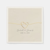 Gold Script Wedding Serviette (Vorderseite)