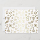 Gold Script Wunder seiner Liebe Weihnachten 3 Foto Einladung (Rückseite)