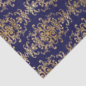 Gold Scroll Arbeit an Lila Seidenpapier (Detail)