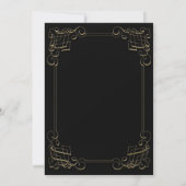Gold Scroll Save the Date Annoucement (Rückseite)