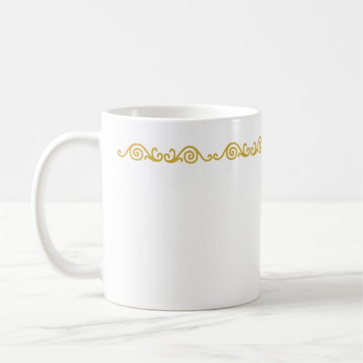 Gold Scroll Work Tasse (Links)