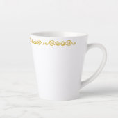 Gold Scrollwork Latte Tasse (Rechts)