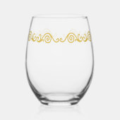 Gold Scrollwork Weinglas Ohne Stiel (Links)