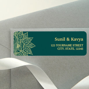 Gold Sea Green Mehendi Henna Indische Hochzeit