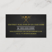 Gold Seamstress Handnähte Dressmaker Visitenkarte (Rückseite)