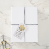 Gold Seashell Beach Wedding Vielen Dank Geschenkanhänger (Mit Garn)