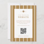 Gold Seashell Monogram Coastal All in one Wedding Einladung (Rückseite)