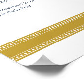 Gold Seating Chart, Caroline Wedding Collection Poster (Ecke)