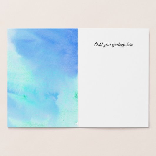 Gold Seepferd Wedding Dankeschön Card Folienkarte (Innenseite)