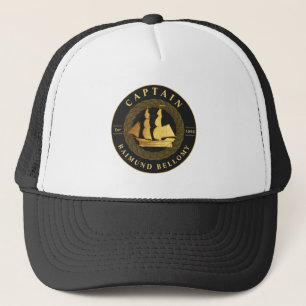 Gold Segel Schiff Truckerkappe