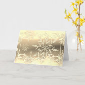 Gold sehen Schneeflocken-Frost aus Karte (Gelbe Blume)