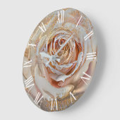 Gold Seide Einfache Rose Kunst, Dichtung und Musik Große Wanduhr (Winkel)