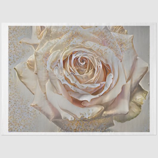 Gold Seide Einfache Rose Kunst, Dichtung und Musik Seidenpapier (Vorderseite)