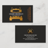 Gold Semi Truck Beruflicher Transportfahrer Visitenkarte (Vorne/Hinten)