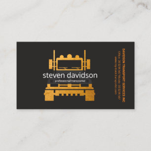 Gold Semi Truck Beruflicher Transportfahrer Visitenkarte