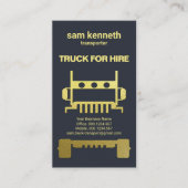 Gold Semi Truck Exquisit Blue Trucker Visitenkarte (Vorderseite)