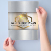 Gold Semi Truck Logo | Metallgewerbe Flyer (Hand)