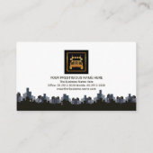 Gold Semi Truck Placard Logistics Transport Visitenkarte (Rückseite)