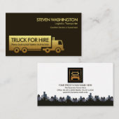 Gold Semi Truck Placard Logistics Transport Visitenkarte (Vorne/Hinten)