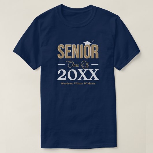 Gold Senior Class T-Shirt (Design vorne)