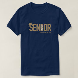 Gold SENIOR mit Graduierungshülse T-Shirt