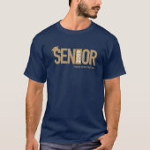 Gold SENIOR mit Graduierungshülse T-Shirt (Vorderseite)