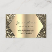 Gold Sepia Glitzer Makeup Artist Kiss Livio Gerahm Visitenkarte (Rückseite)